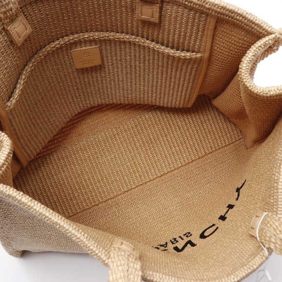 GIVENCHY G-Tote Large Raffia Logo Bag | Woven Summer Beach Tote - Picture 4 of 8